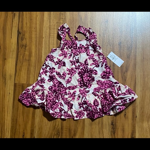 Old Navy Other - Old Navy Ruffle-Trim Floral Swing Dress Baby Size 0-3 months